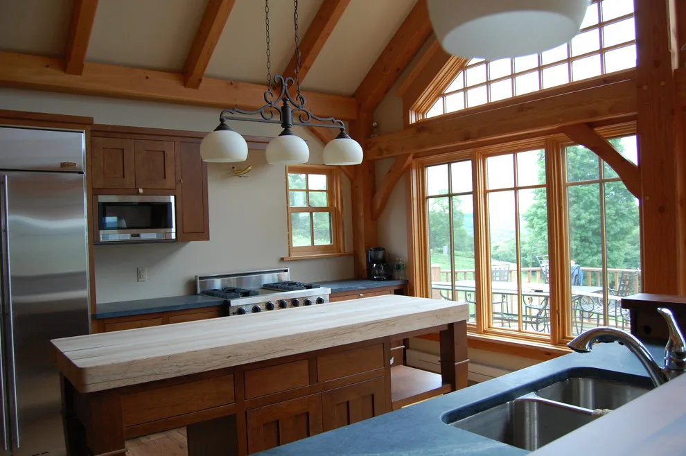 Lakeside Residence and Barn by New Energy Works Timberframers - Photo 8