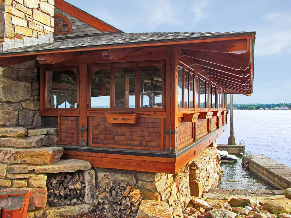 Lakeside Timber Framed House and Boat Storage by New Energy Works Timberframers - Photo 6