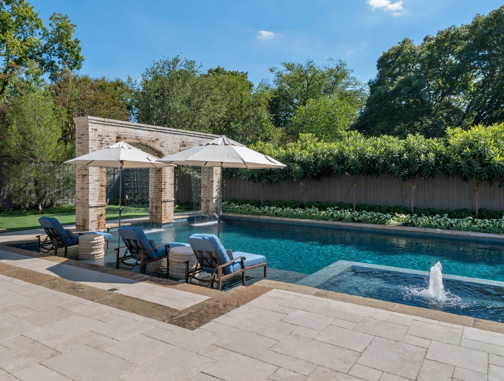 Dallas Pool & Backyard Transformation by Harold Leidner Landscape Architects - Photo 2