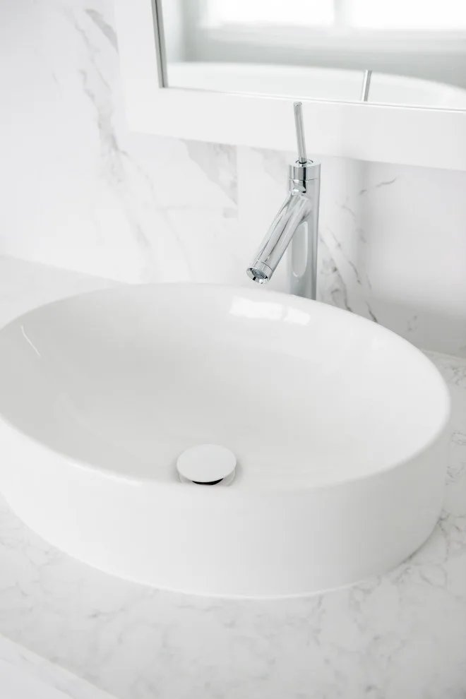 Radiant and Luminous Marble Bathroom Renovation by Labra Design Build - Photo 4