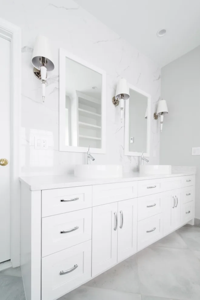 Radiant and Luminous Marble Bathroom Renovation by Labra Design Build - Photo 3