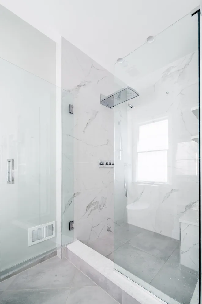 Radiant and Luminous Marble Bathroom Renovation by Labra Design Build - Photo 14