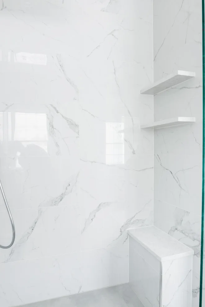Radiant and Luminous Marble Bathroom Renovation by Labra Design Build - Photo 8
