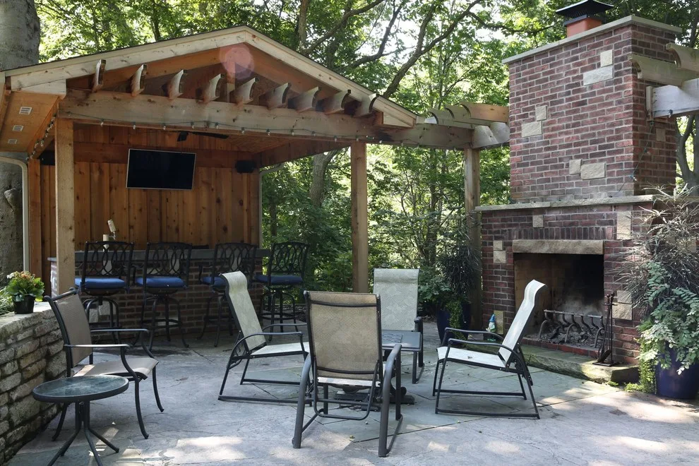 Hardscape and Brick Outdoor Living Area by Surroundings By Natureworks - Photo 8