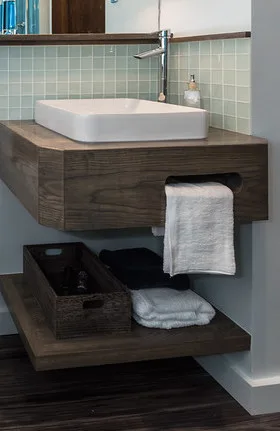 Shimmering Lustrolite Bathroom by Dana King Design Build Remodeling - Photo 7