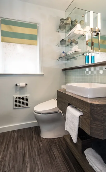 Shimmering Lustrolite Bathroom by Dana King Design Build Remodeling - Photo 8