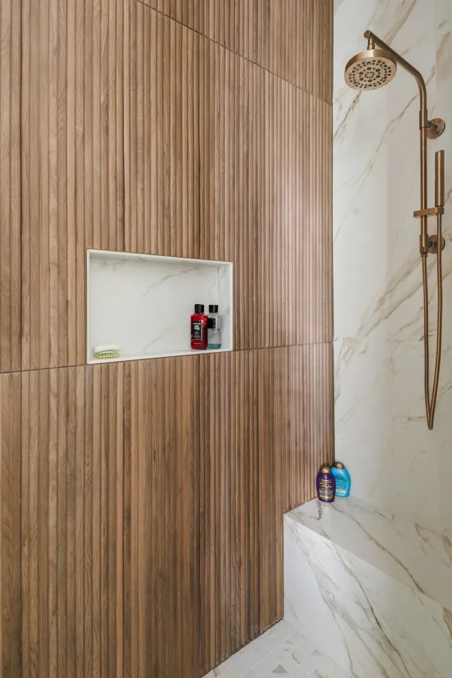 Contemporary Luxury Primary Bathroom by Sarah Kraus Bartelson - S&W Kitchens - Photo 7
