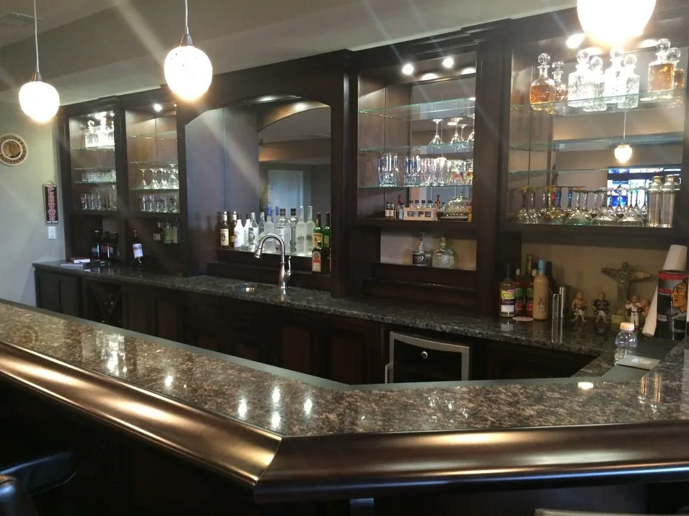 Upper Level Master Suite with Basement Bar by Bucher Construction - Photo 43