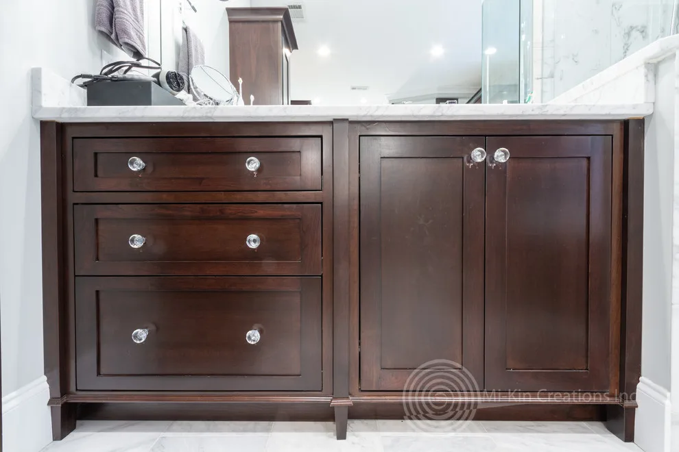 Walnut and Marble Bathroom by Mi-Kin Creations, Inc. - Photo 35