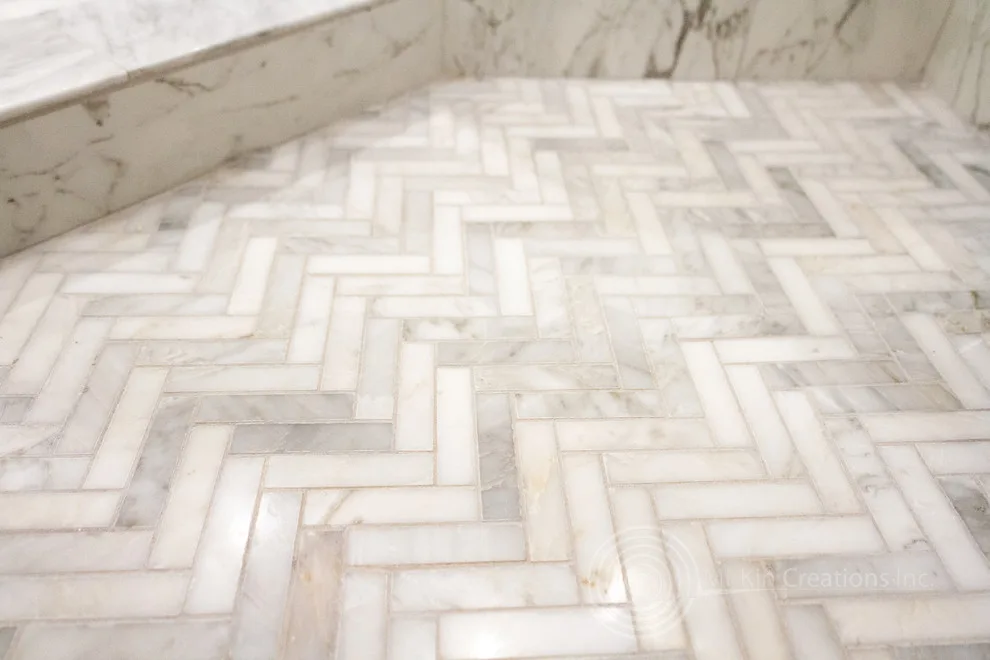 Walnut and Marble Bathroom by Mi-Kin Creations, Inc. - Photo 3
