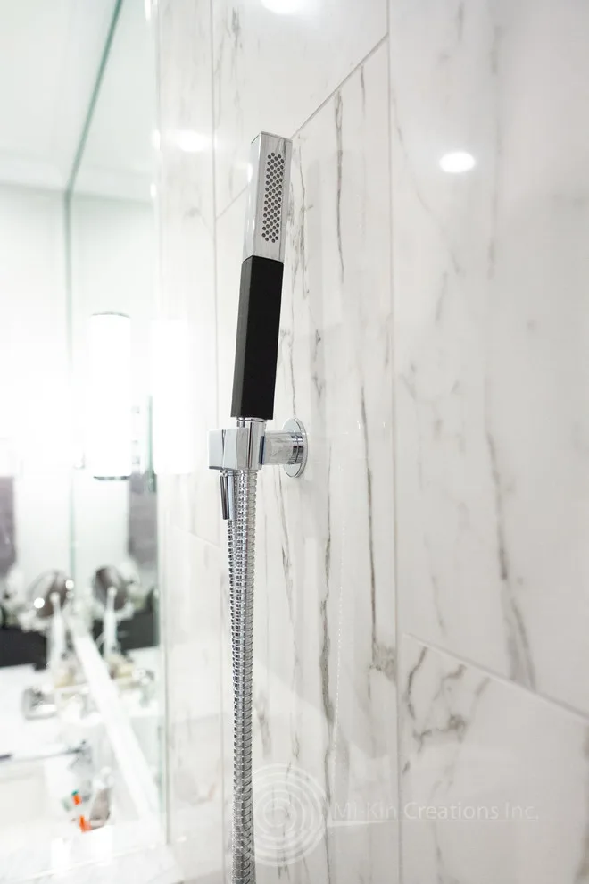 Walnut and Marble Bathroom by Mi-Kin Creations, Inc. - Photo 17