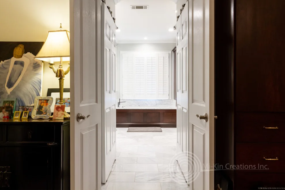 Walnut and Marble Bathroom by Mi-Kin Creations, Inc. - Photo 24