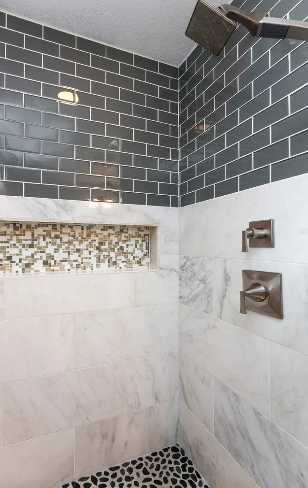 Stunning Marble Luxury Bathroom by Red House Remodeling - Photo 16