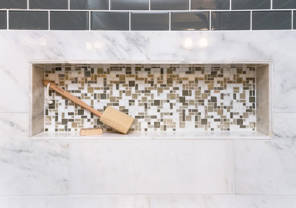 Stunning Marble Luxury Bathroom by Red House Remodeling - Photo 6