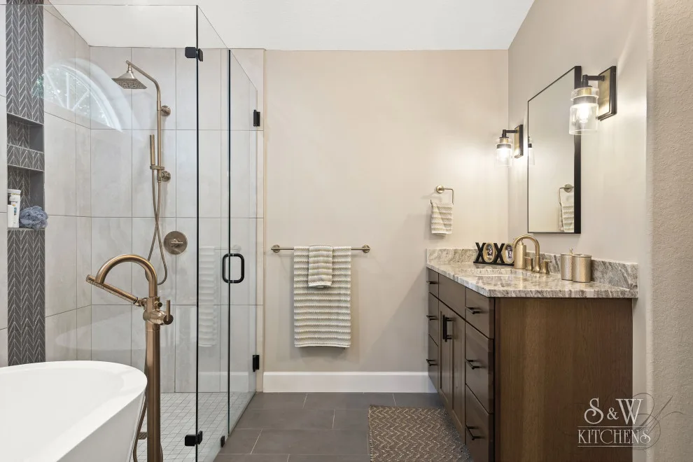 Contemporary and Sophisticated Master Bath by Sarah Kraus Bartelson - S&W Kitchens - Photo 7