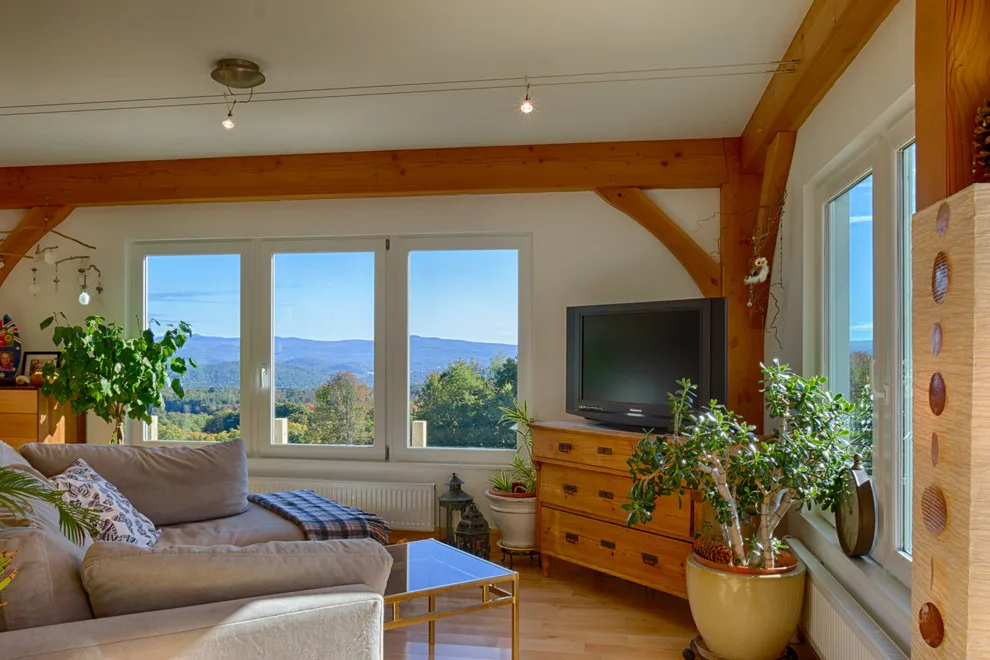 Contemporary Timber Frame Barn Residence in Vermont by Davis Frame Company - Photo 5