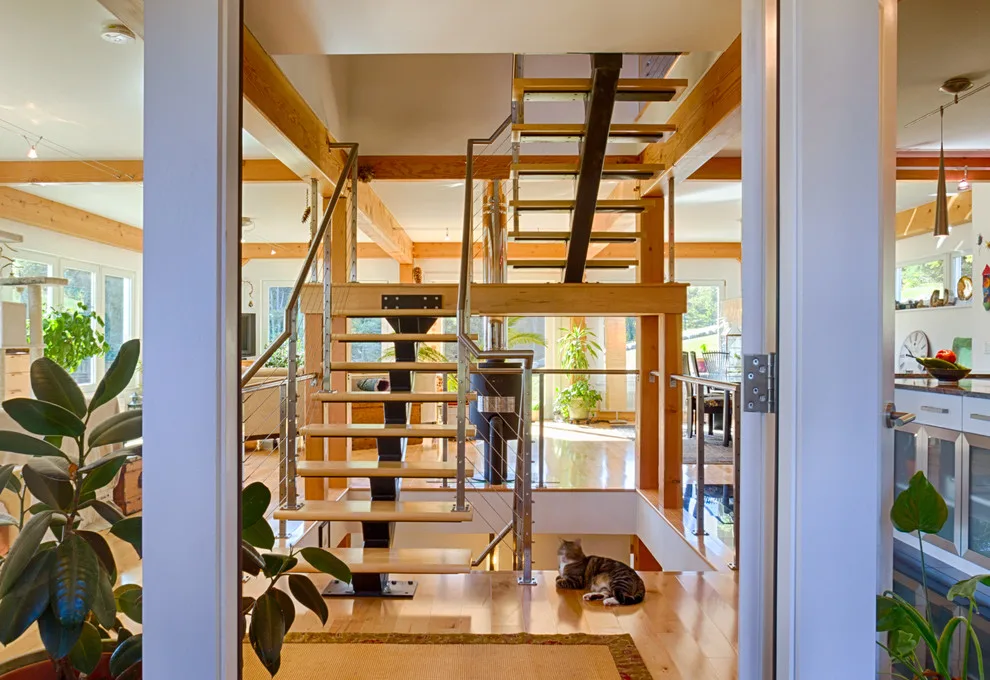 Contemporary Timber Frame Barn Residence in Vermont by Davis Frame Company - Photo 6