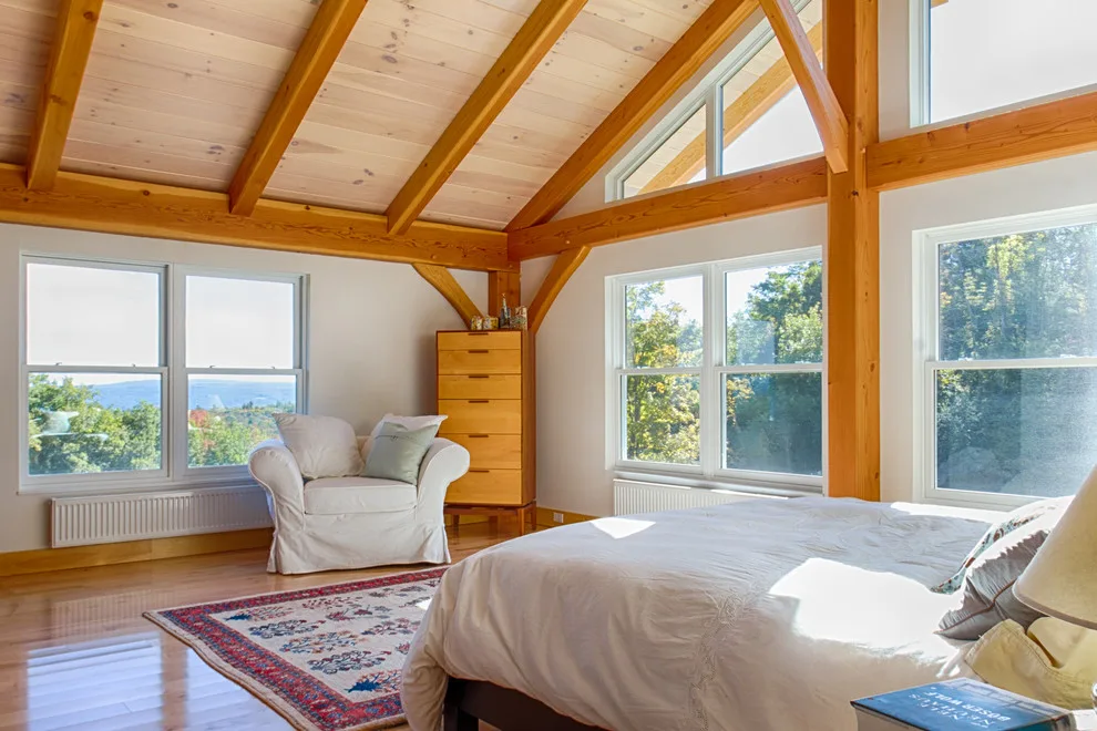 Contemporary Timber Frame Barn Residence in Vermont by Davis Frame Company - Photo 8