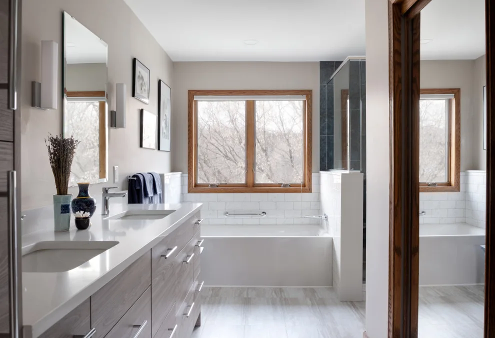 Contemporary Bathroom by Wise Design & Remodel LLC - Photo 7