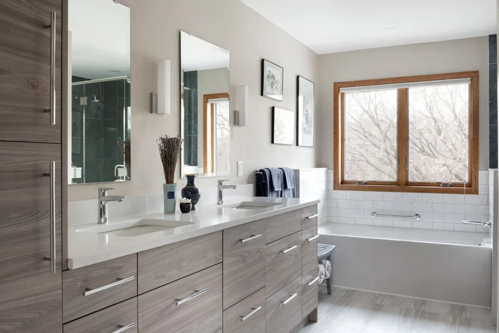 Contemporary Bathroom by Wise Design & Remodel LLC - Photo 10