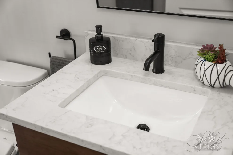 Contemporary Industrial Pool Bathroom by Sarah Kraus Bartelson - S&W Kitchens - Photo 5