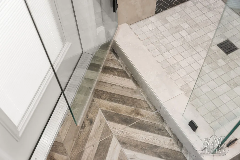 Contemporary Industrial Pool Bathroom by Sarah Kraus Bartelson - S&W Kitchens - Photo 2
