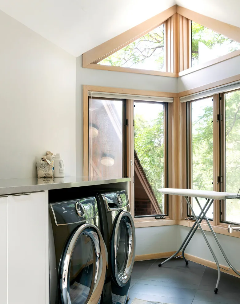 Contemporary Master Suite Renovation: Master Bathroom with Laundry Space by Bluestem Remodeling - Photo 8