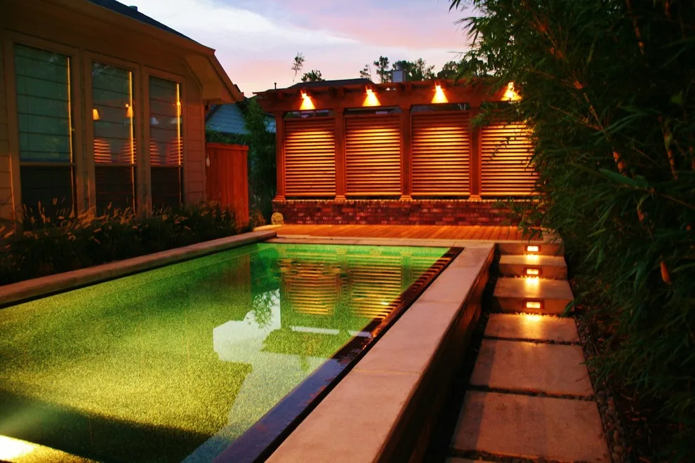 Decorative Concrete Patios with Outdoor Lighting by Outer Image Design - Photo 7