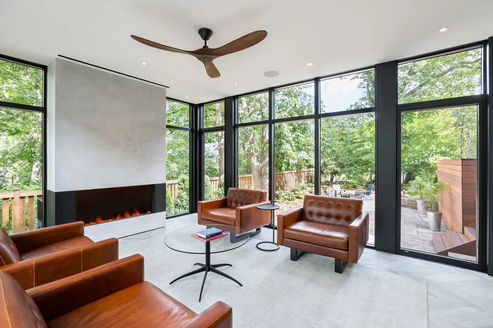Contemporary Tudor Sunroom by Quartersawn Design Build - Photo 5