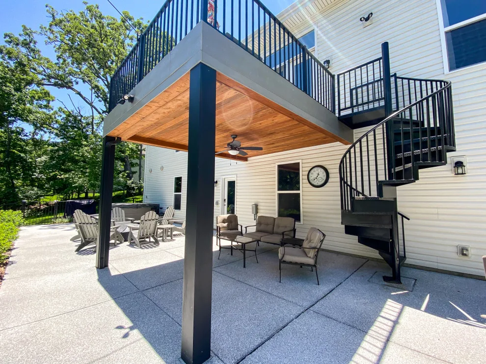 Updated Underdecking, Railing, Post Covers, and Spiral Staircase for Current Deck by Heartlands Building Company - Photo 5