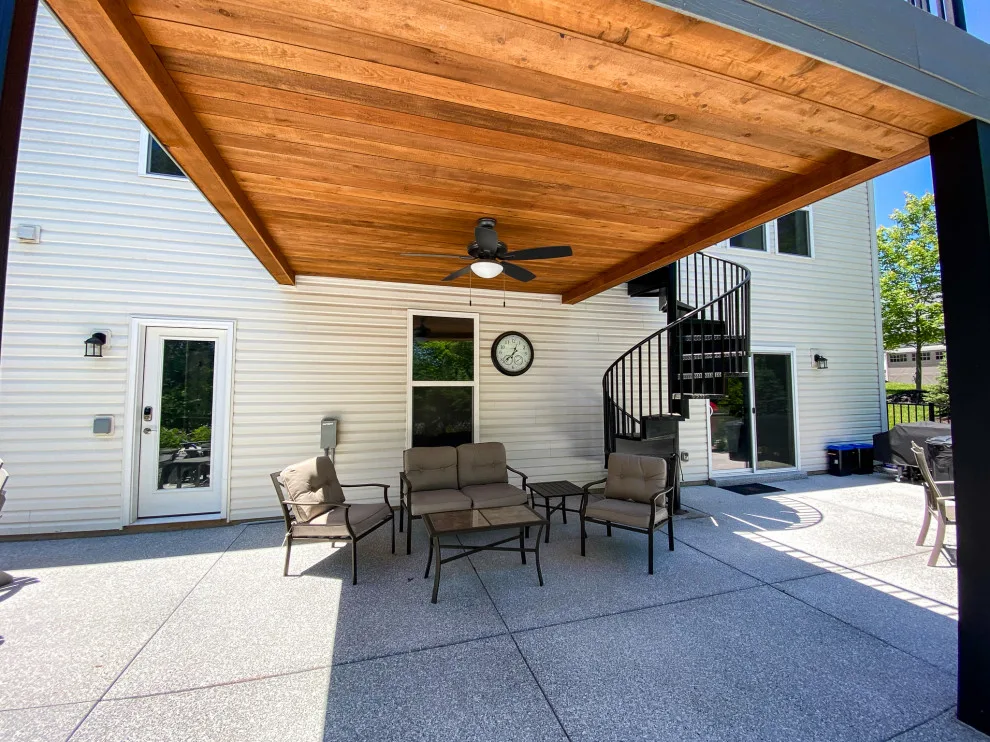 Updated Underdecking, Railing, Post Covers, and Spiral Staircase for Current Deck by Heartlands Building Company - Photo 4