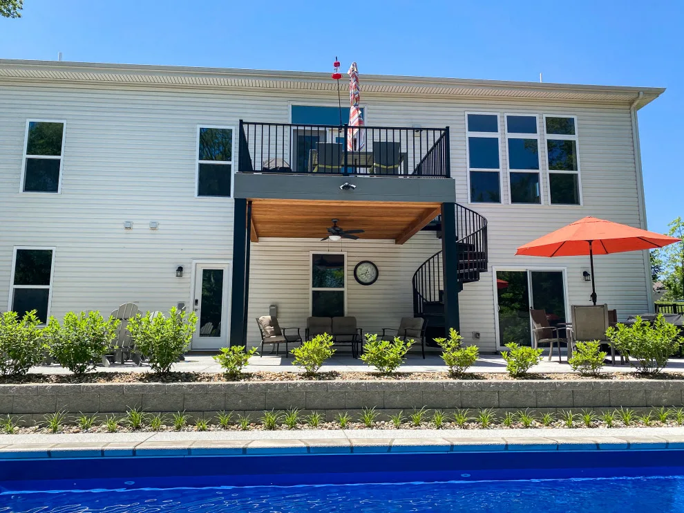 Updated Underdecking, Railing, Post Covers, and Spiral Staircase for Current Deck by Heartlands Building Company - Photo 6