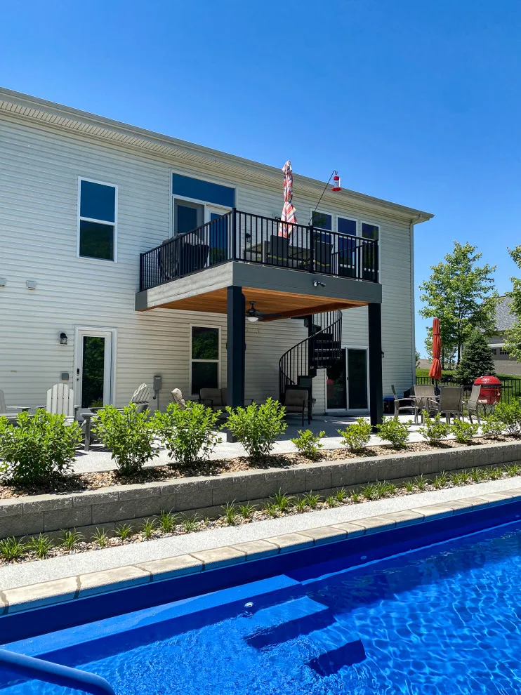 Updated Underdecking, Railing, Post Covers, and Spiral Staircase for Current Deck by Heartlands Building Company - Photo 2
