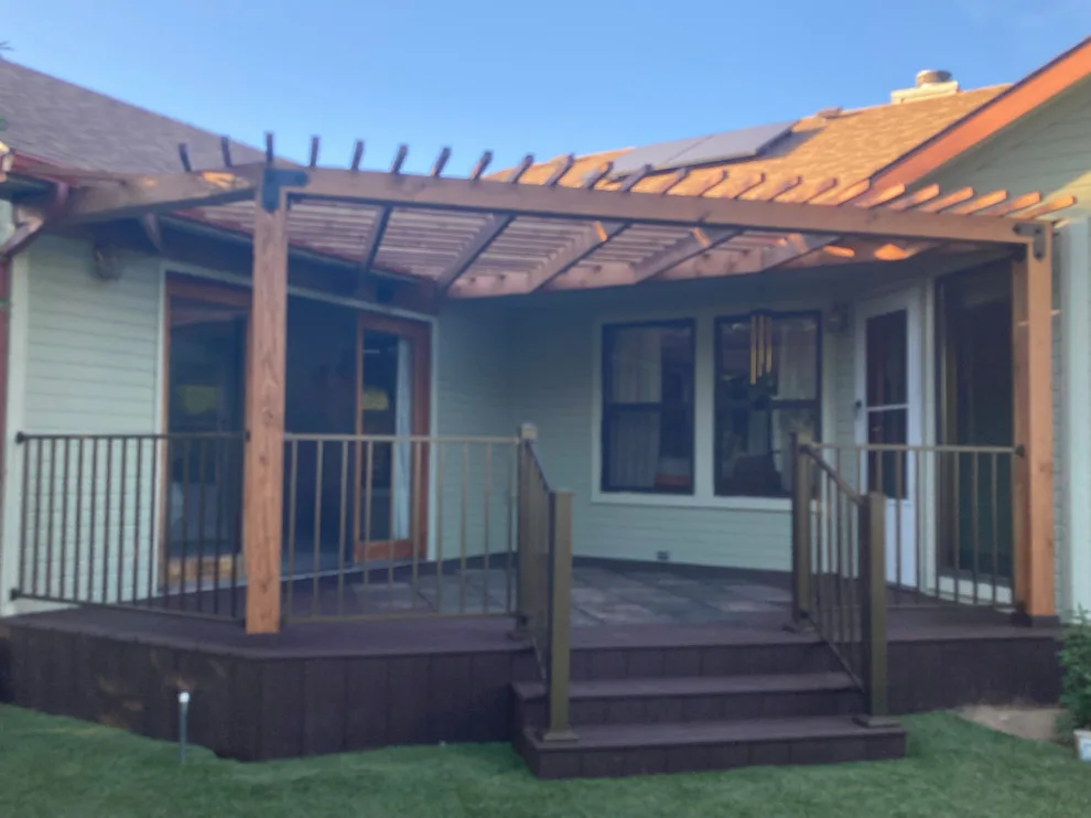 North Boise Tailored Deck and Pergola Featuring Firepit Inlay by 208 Design+Build Custom Homes And Renovations - Photo 10