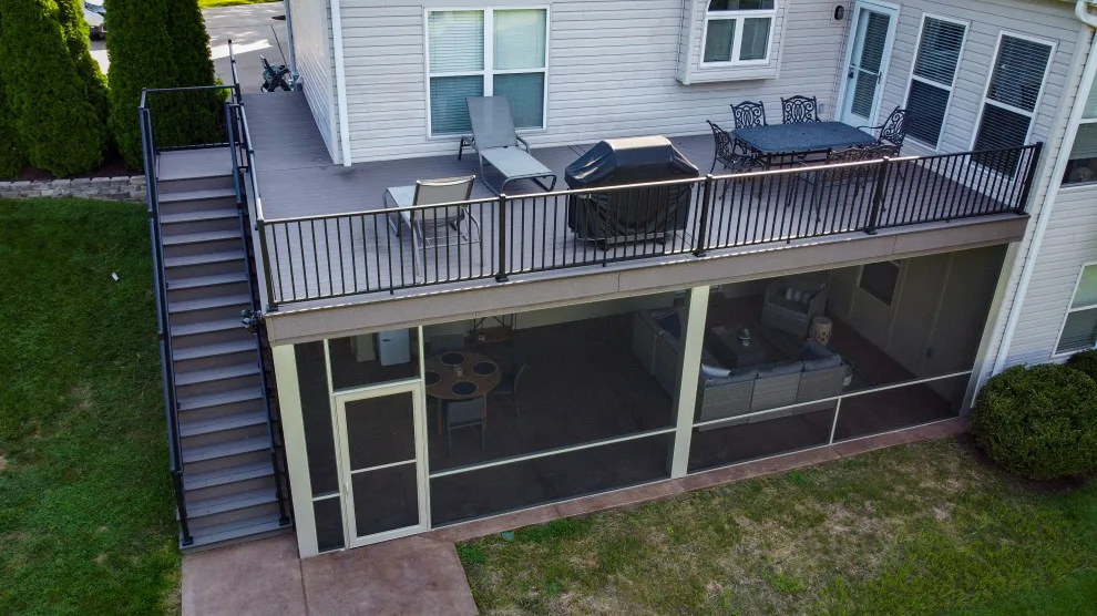 Screened Room Under an Open Deck by Heartlands Building Company - Photo 3