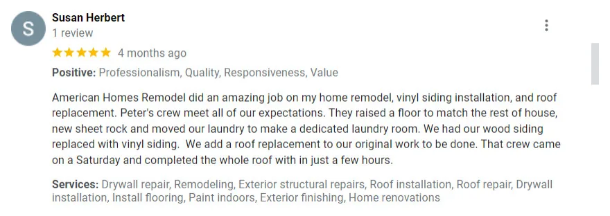 Customer Feedback by American Homes Remodel And New Construction - Photo 29