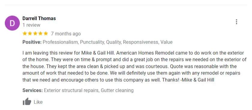 Customer Feedback by American Homes Remodel And New Construction - Photo 23
