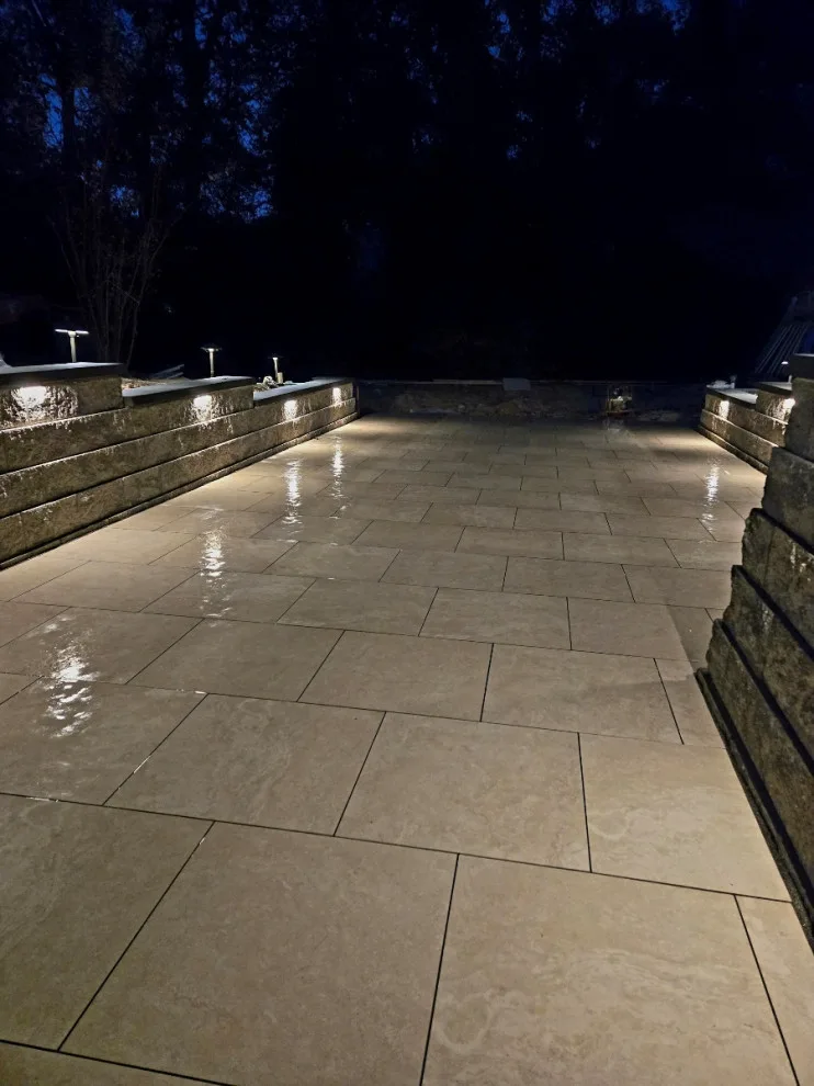Sunken Patio Featuring Porcelain Pavers by Done Right Remodeling, Inc. - Photo 2