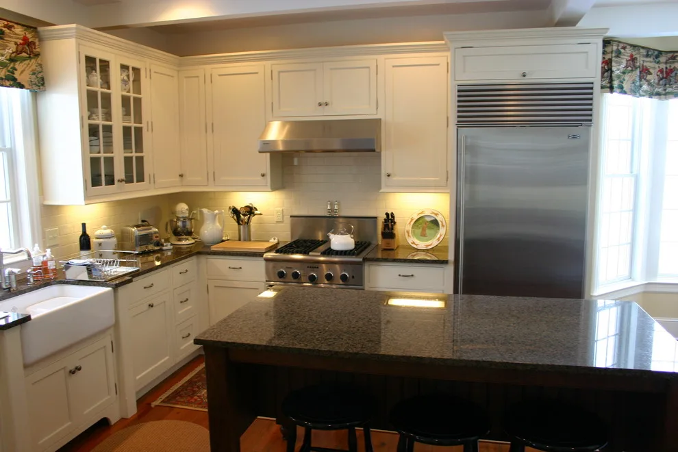 Cherry Kitchen Makeover with Farm Sink by Zalewski Associates Inc. - Photo 2