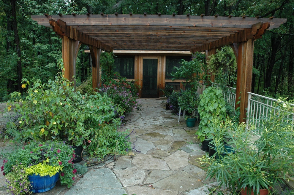 Cottage Garden and Pergola by Land Architects, Inc. - Photo 7