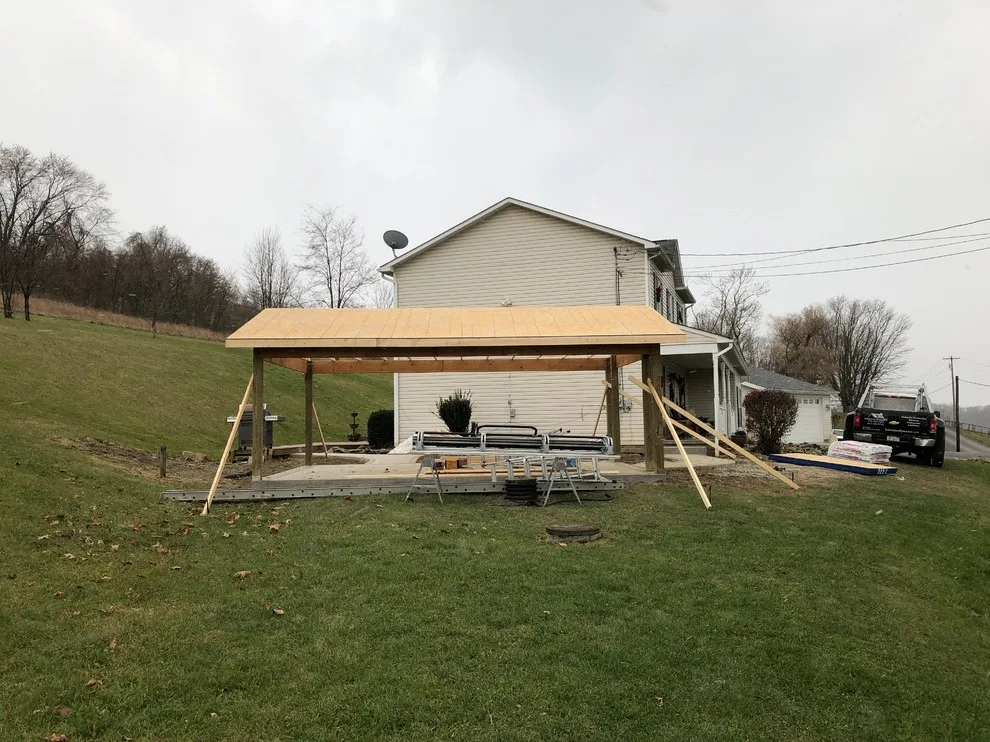 Pavilion featuring stamped concrete by Johnston Remodeling - Photo 4