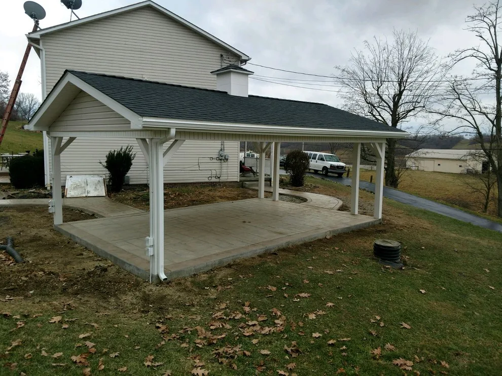Pavilion featuring stamped concrete by Johnston Remodeling - Photo 3