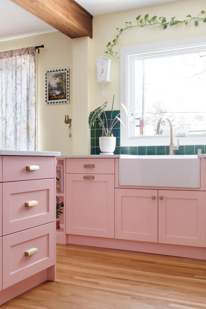 Joyful Pink Kitchen - Bright and Playful! by Wise Design & Remodel LLC - Photo 14