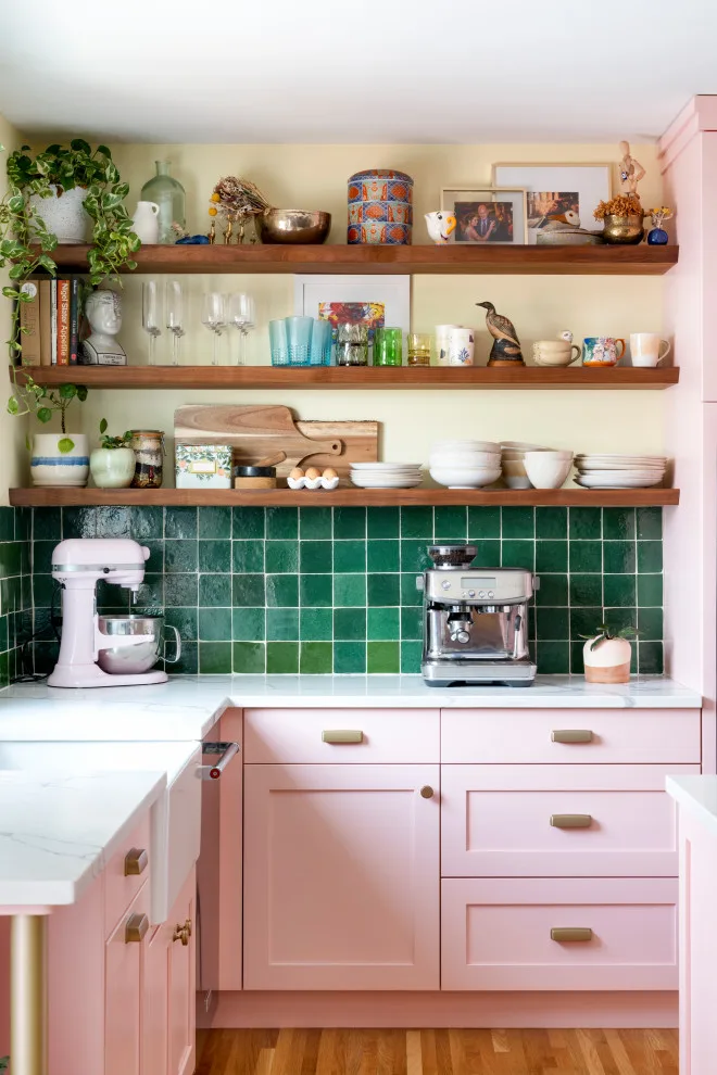 Joyful Pink Kitchen - Bright and Playful! by Wise Design & Remodel LLC - Photo 13