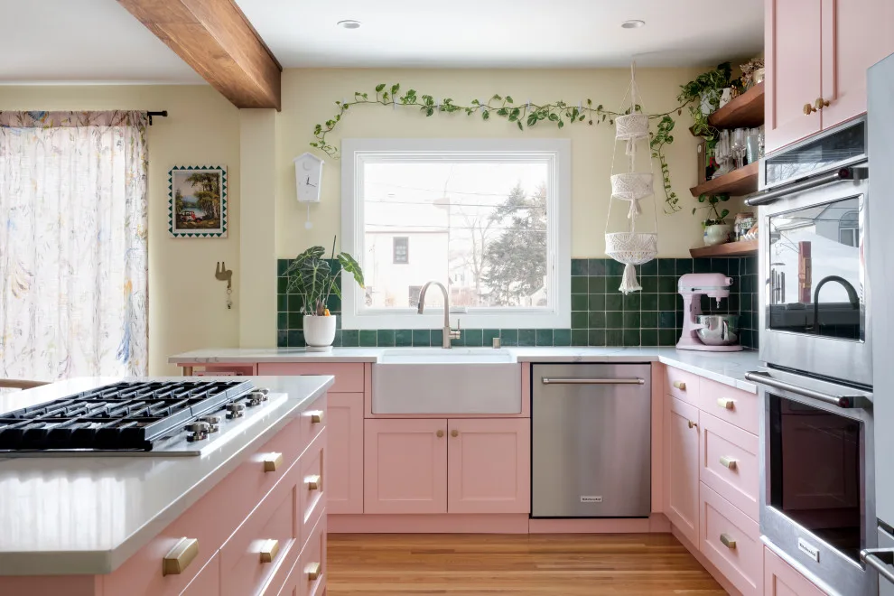 Joyful Pink Kitchen - Bright and Playful! by Wise Design & Remodel LLC - Photo 3
