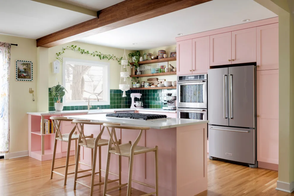 Joyful Pink Kitchen - Bright and Playful! by Wise Design & Remodel LLC - Photo 8