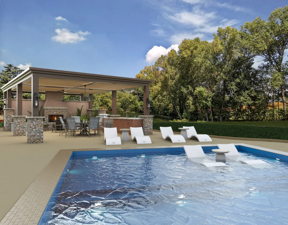 Curecanti Pool, Spa, Outdoor Cooking Area and Fire Pit by Liberty Design + Build - Photo 4