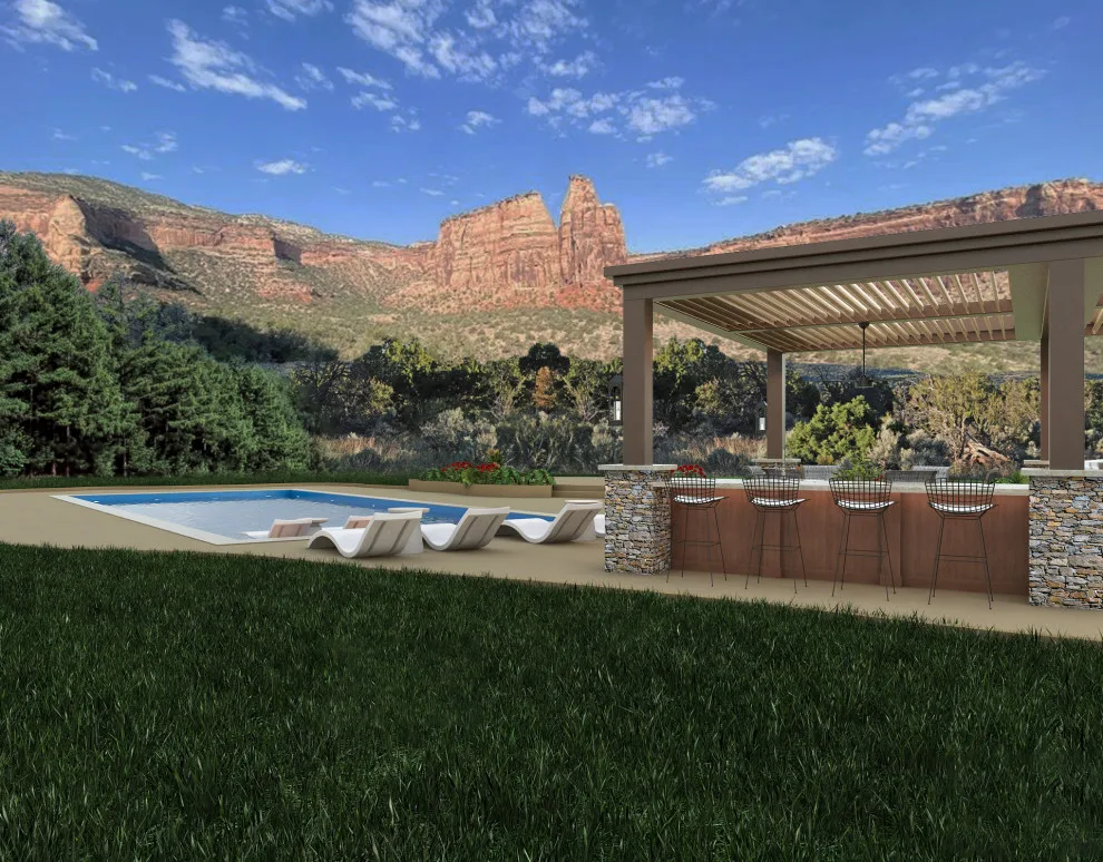 Curecanti Pool, Spa, Outdoor Cooking Area and Fire Pit by Liberty Design + Build - Photo 10