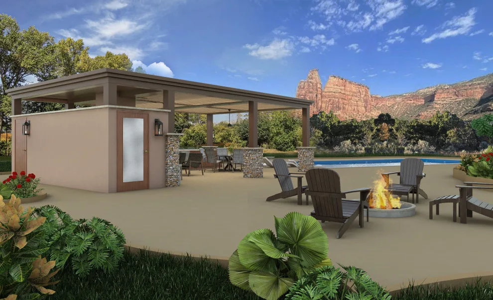 Curecanti Pool, Spa, Outdoor Cooking Area and Fire Pit by Liberty Design + Build - Photo 3