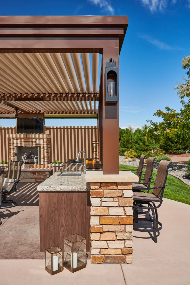 Curecanti Pool, Spa, Outdoor Cooking Area and Fire Pit by Liberty Design + Build - Photo 13
